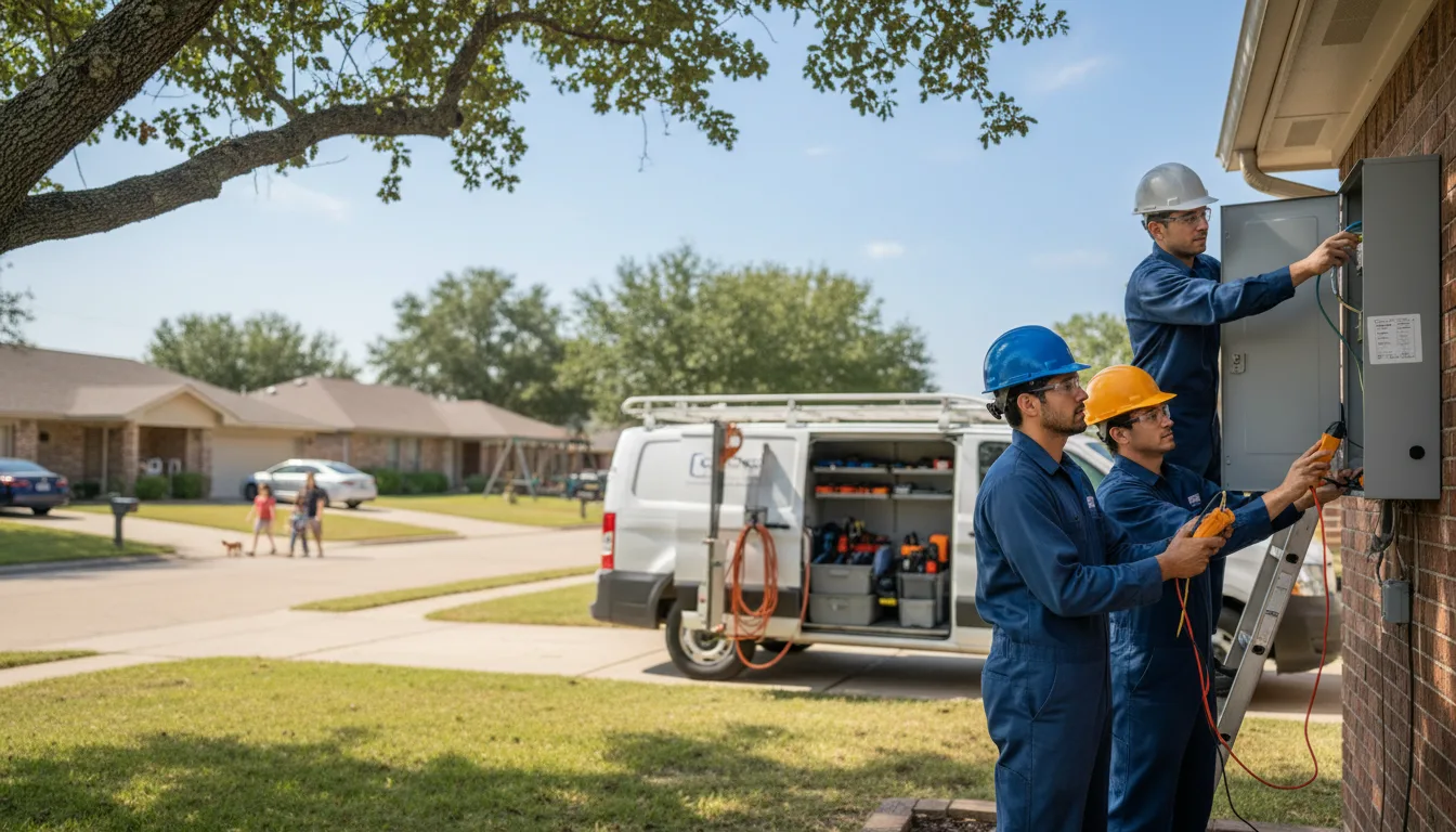 Certified electrician providing emergency electrical services in Tilly, AR